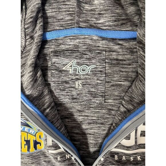 Denver Nuggets Zip Up Hoodie 4her By Carl Banks MLB Women’s Size XS Extra Small - Picture 9 of 9